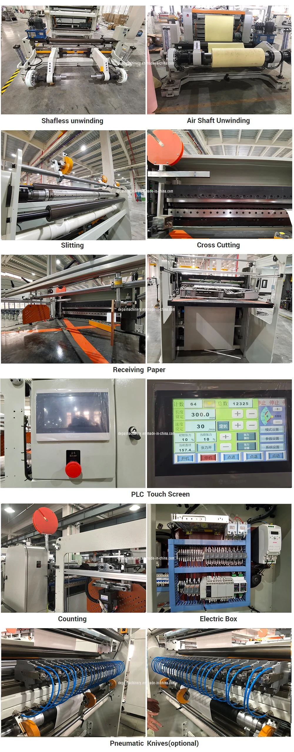 Paper Plastic Composite Adhesive Ppaer Jumbo Roll to Sheet 1100 1400 Big Web PLC Controlled Sheeting Cross Cutting Machine