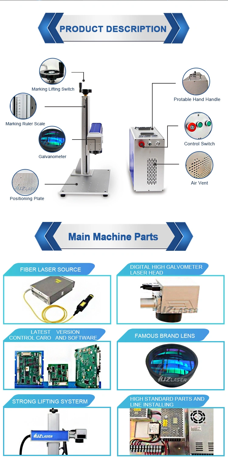 20W 30W 50W 100W UV CNC CO2 Fiber Laser Marking/3D Logo Printing/Cutter/Engraving/Cutting Machine for Metal/Plastic/PVC/Composites/Chrome/Laser Engraver